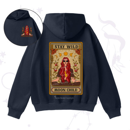 Purplehecate The Stay Wild Moon Child Oracle Card Fleece Hoodie Suit