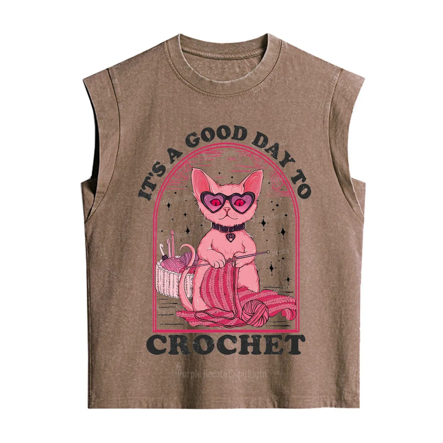 Purplehecate It's A Good Day To Crochet Vintage Washed Tank