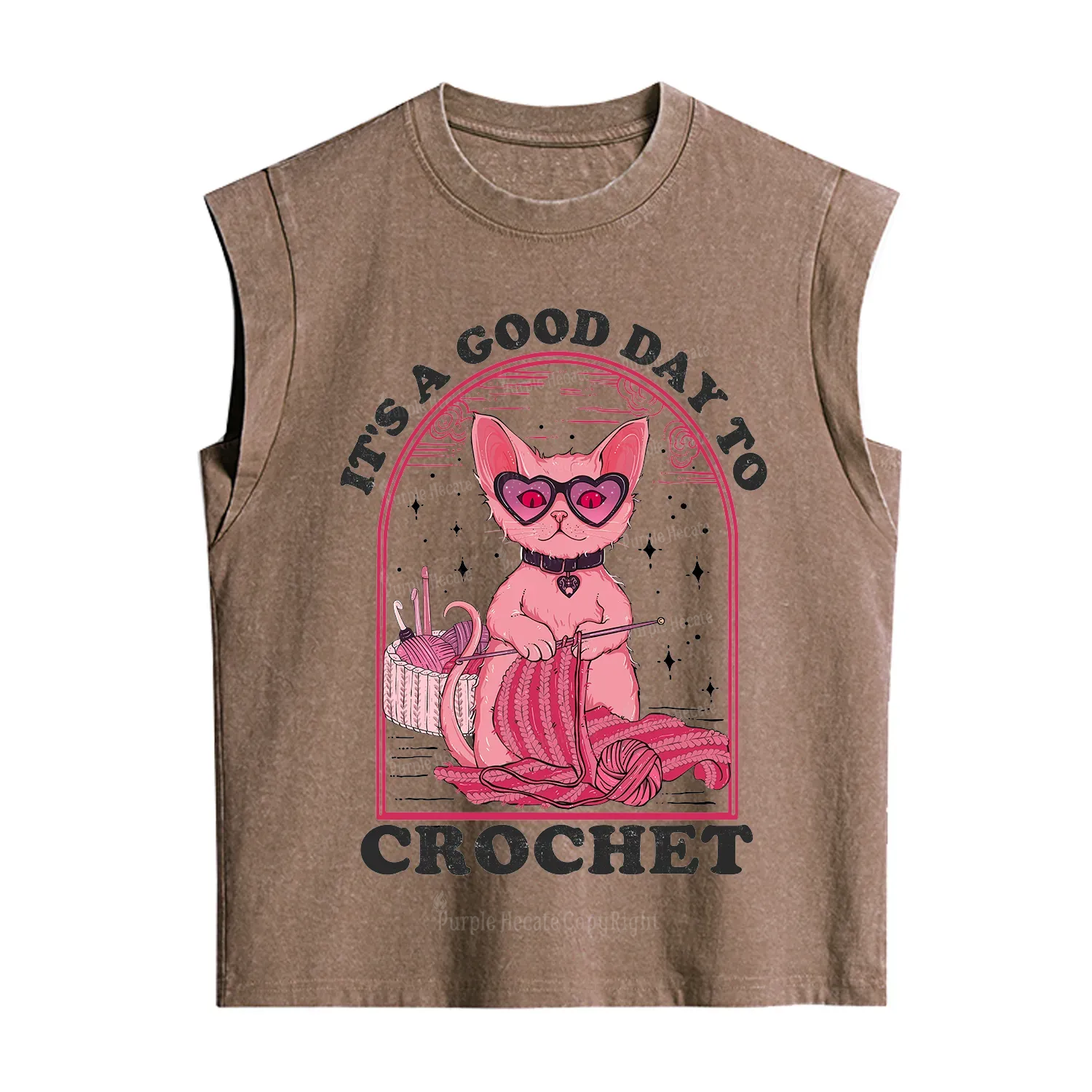 Purplehecate It's A Good Day To Crochet Vintage Washed Tank