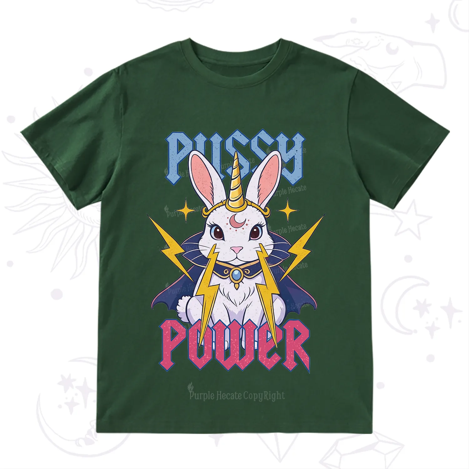 Purplehecate Pussy Power Magic Bunny T-Shirt