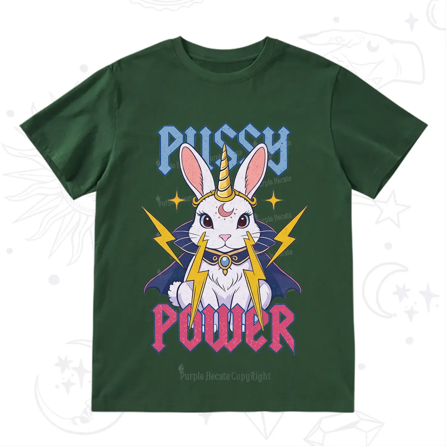 Purplehecate Pussy Power Magic Bunny T-Shirt