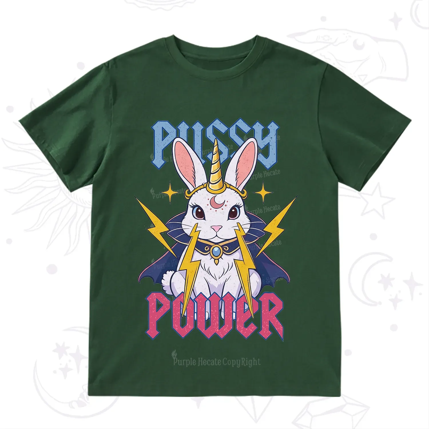 Purplehecate Pussy Power Magic Bunny T-Shirt