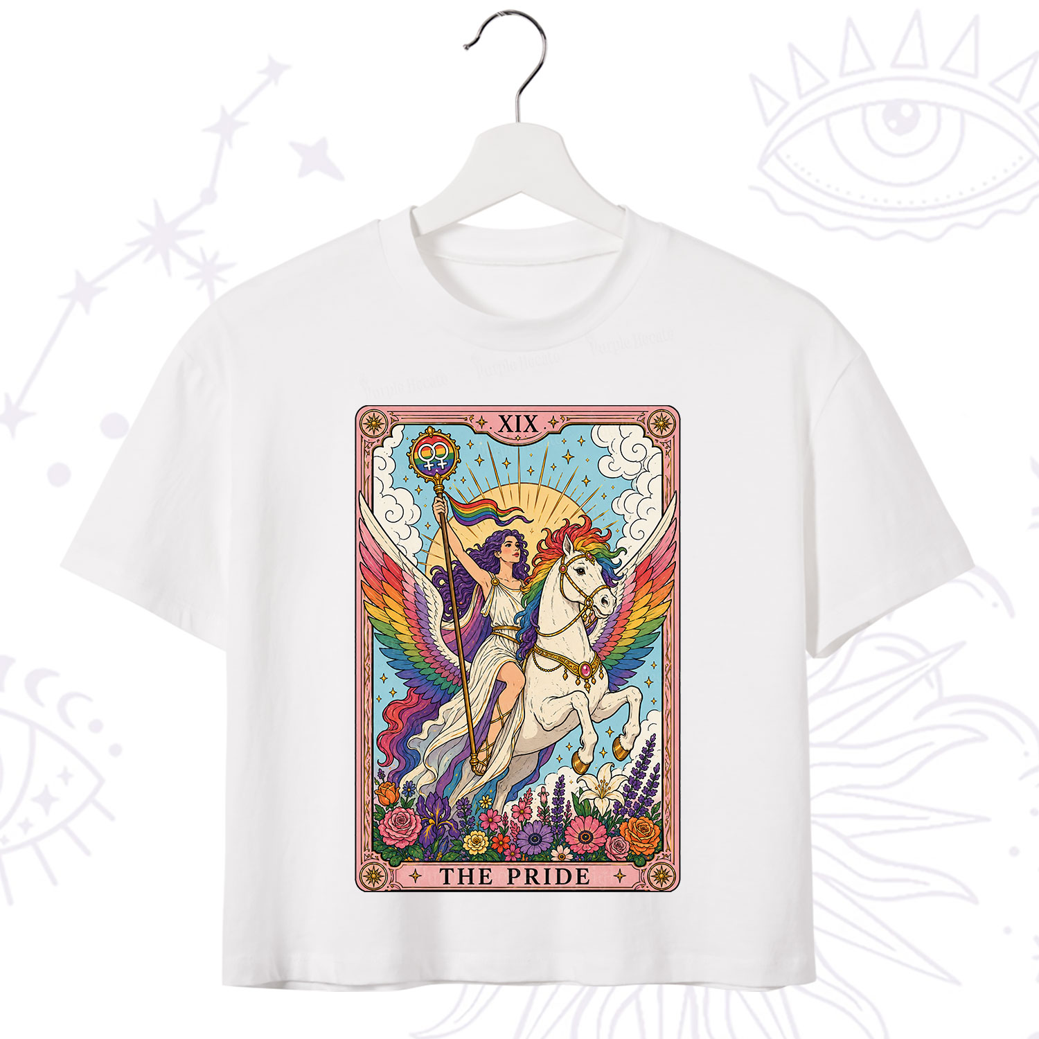 Purplehecate The Pride Tarot Card Crop T-Shirt
