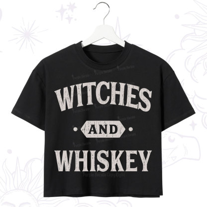 Purplehecate Witches and Whiskey Crop T-Shirt