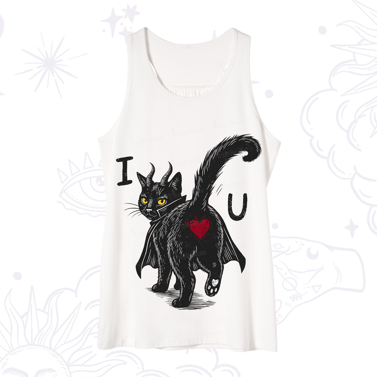 Purplehecate Bad Bad Evil Cat Tank