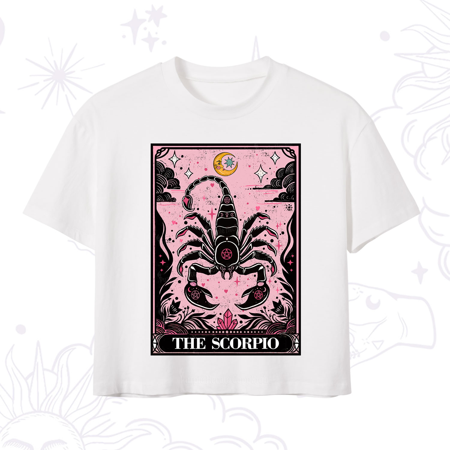 Purplehecate The Scorpio Tarot Zodiac Crop T-Shirt