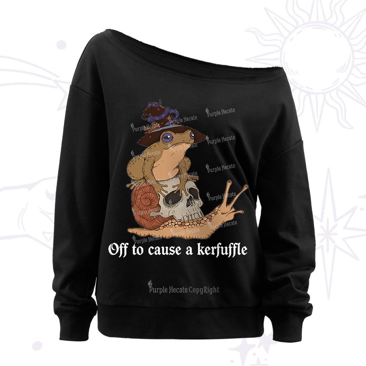 Purplehecate Off To Cause A Kerfuffle Off The Shoulder Sweatshirt