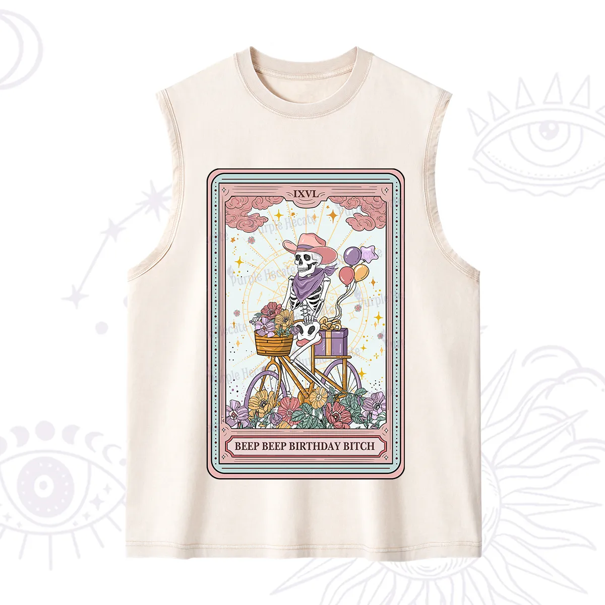 Purplehecate The Beep Beep Birthday Bitch Tarot Washed Tank