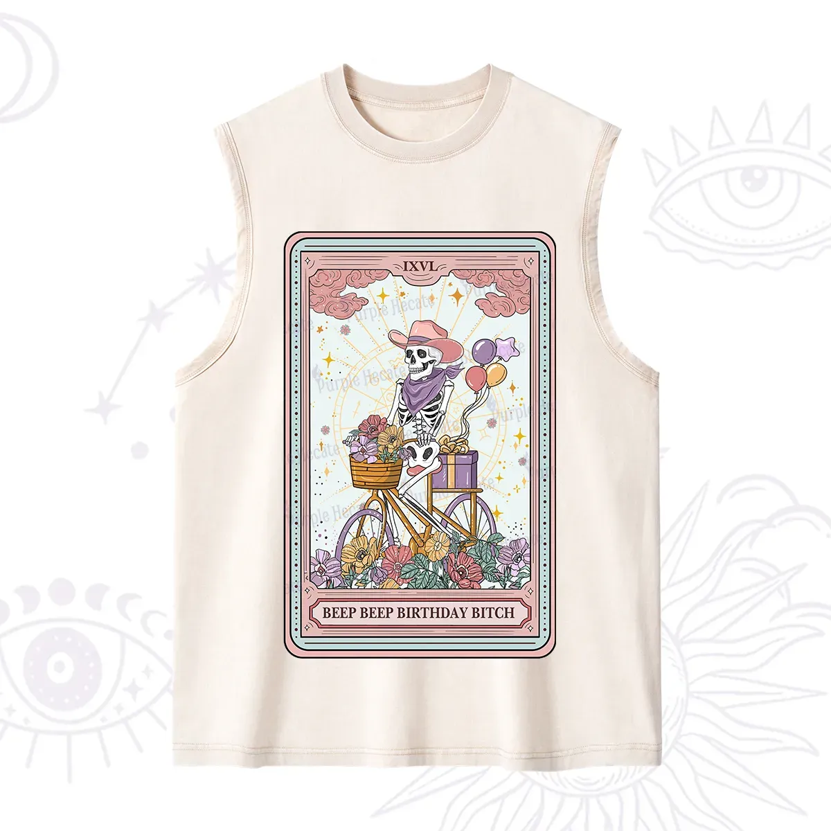 Purplehecate The Beep Beep Birthday Bitch Tarot Washed Tank