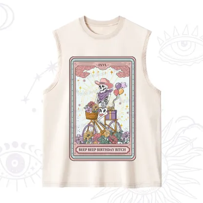 Purplehecate The Beep Beep Birthday Bitch Tarot Washed Tank