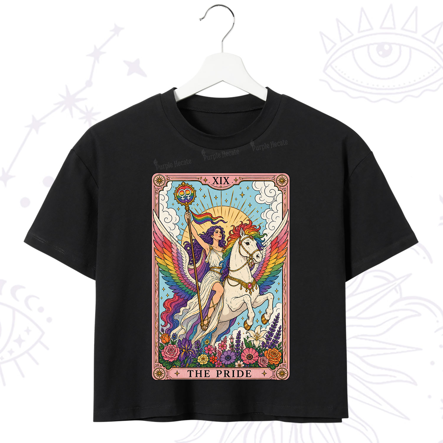 Purplehecate The Pride Tarot Card Crop T-Shirt