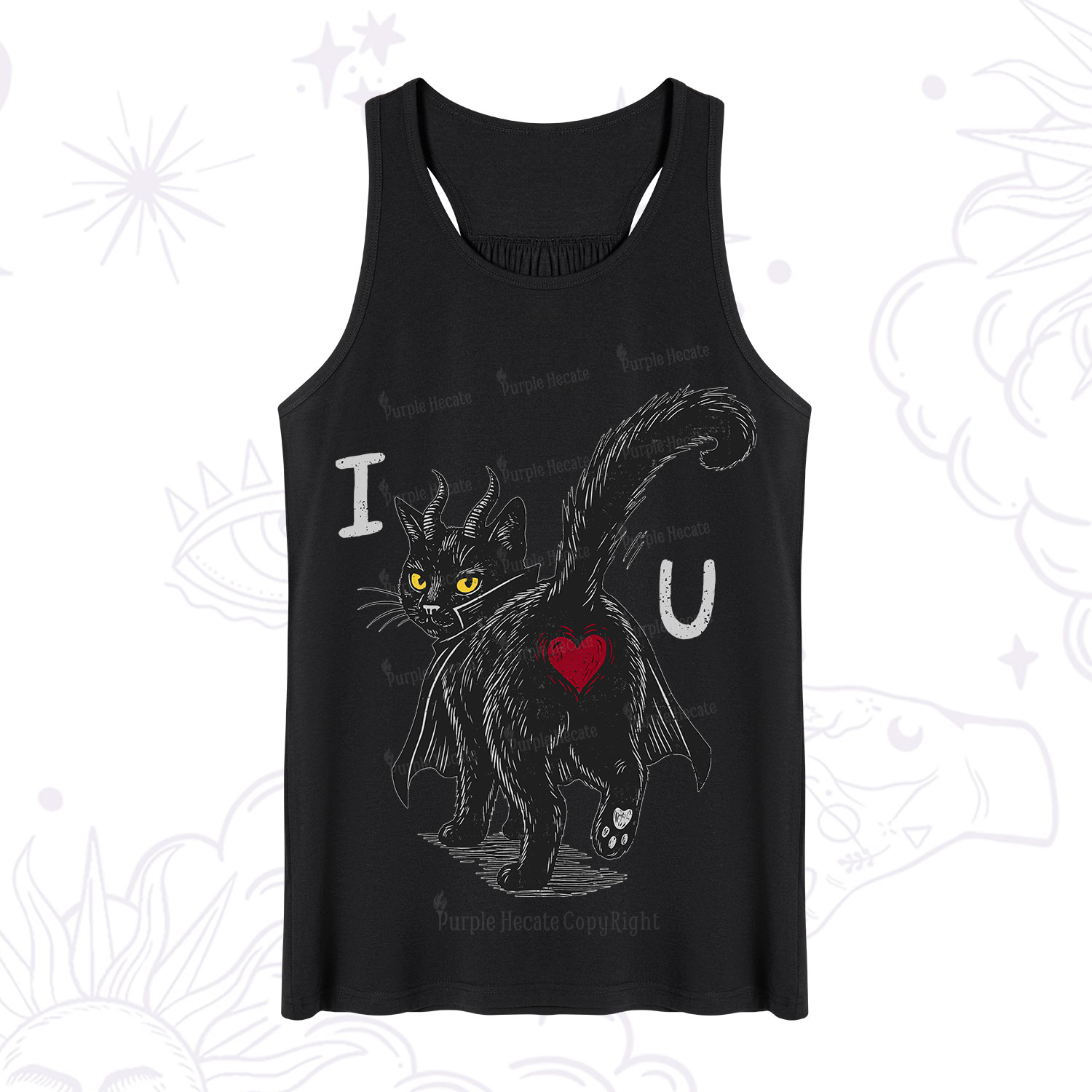Purplehecate Bad Bad Evil Cat Tank