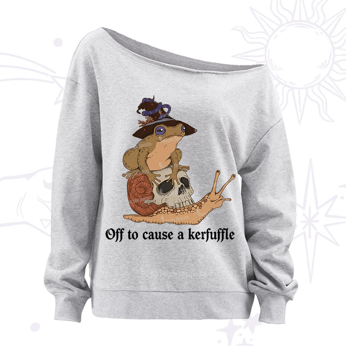 Purplehecate Off To Cause A Kerfuffle Off The Shoulder Sweatshirt