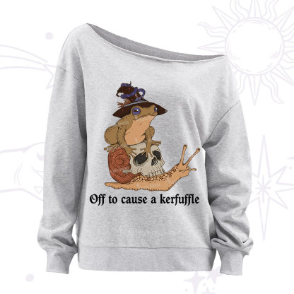 Purplehecate Off To Cause A Kerfuffle Off The Shoulder Sweatshirt