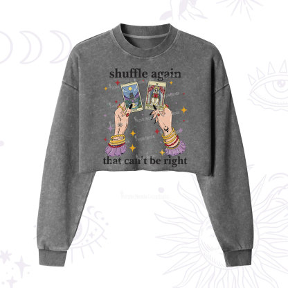 Purplehecate Shuffle Again That Can't Be Right Cropped Washed Sweatshirt