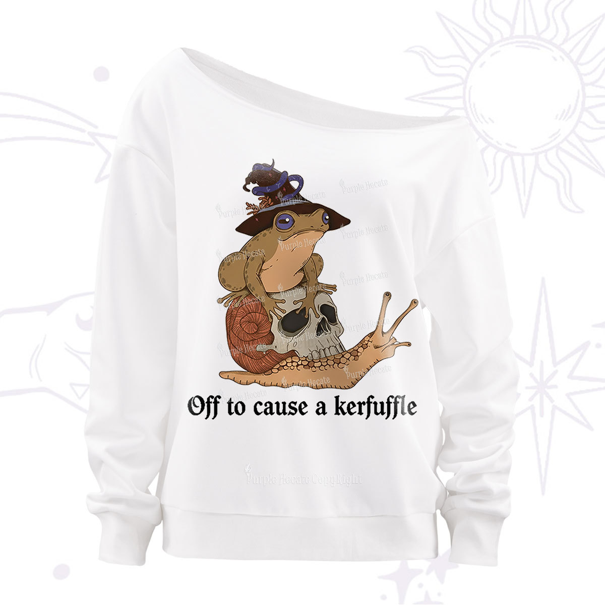 Purplehecate Off To Cause A Kerfuffle Off The Shoulder Sweatshirt