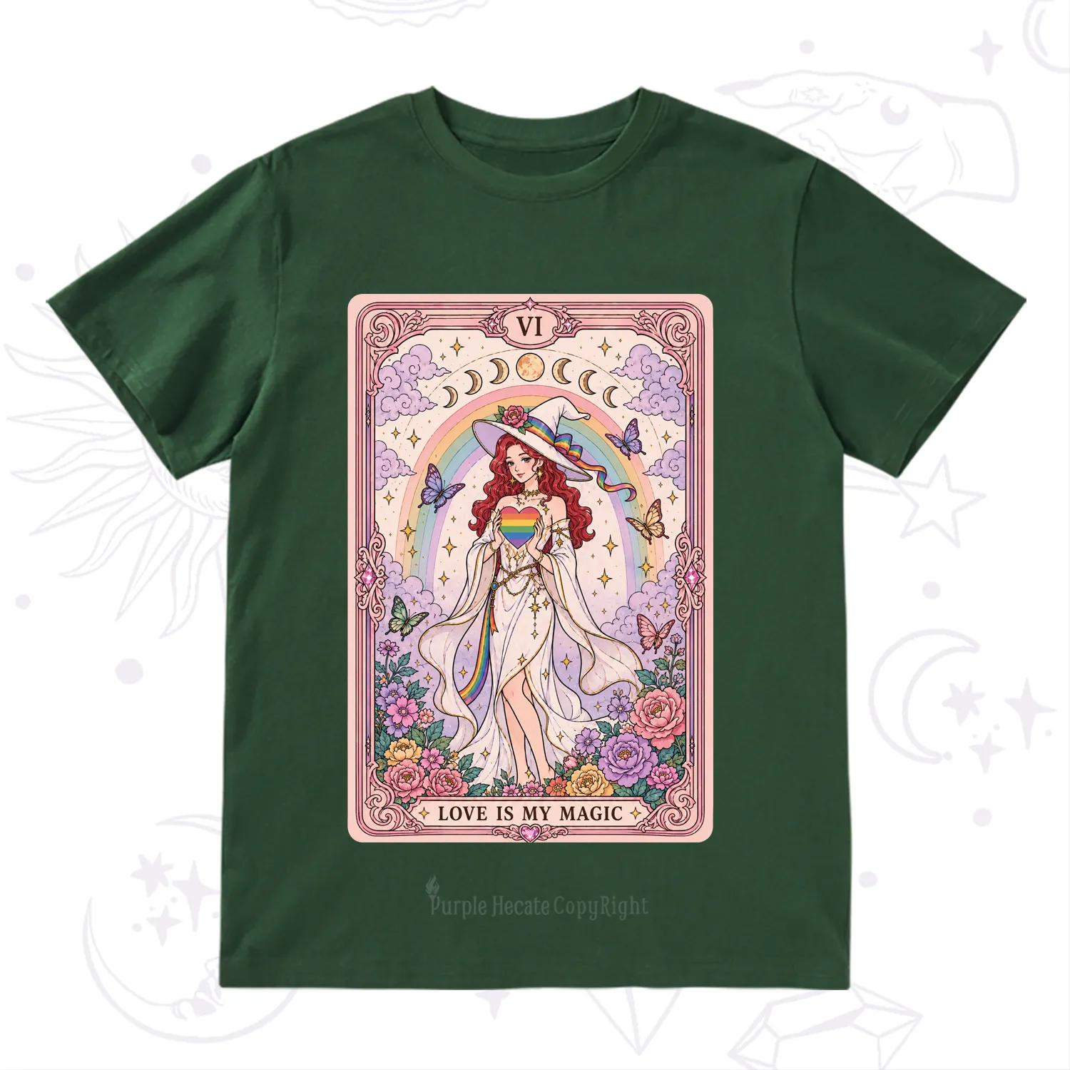 Purplehecate The Love Is My Magic Tarot Pride T-Shirt