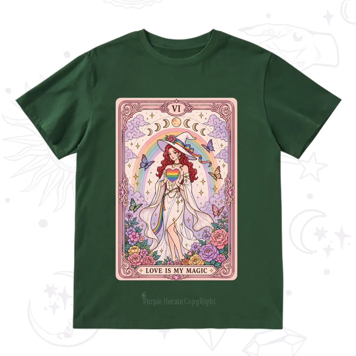 Purplehecate The Love Is My Magic Tarot Pride T-Shirt