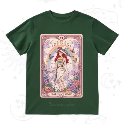 Purplehecate The Love Is My Magic Tarot Pride T-Shirt