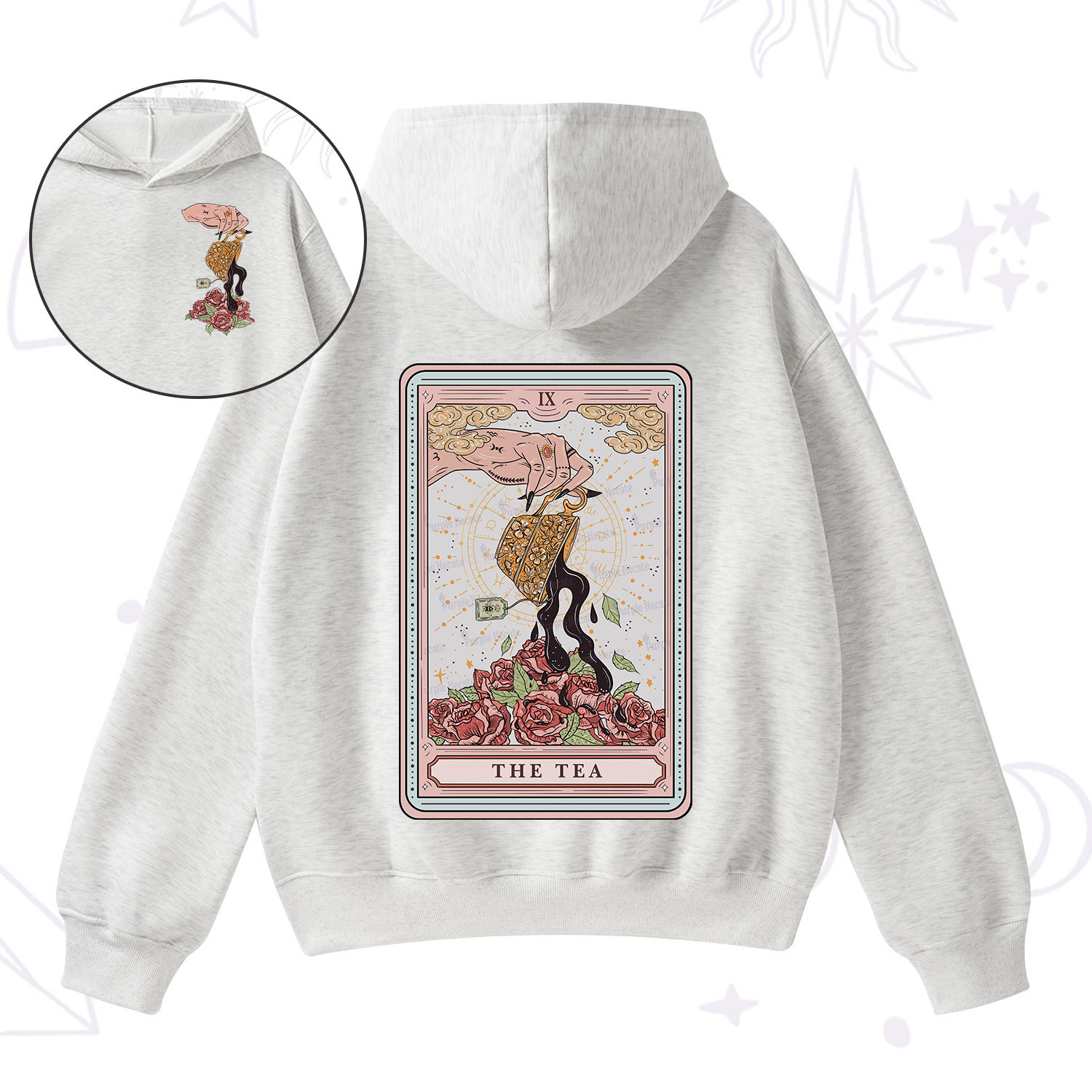 Purplehecate The Tea Food Tarot Fleece Hoodie Suit