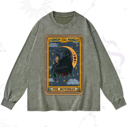 Purplehecate The Mothmen Tarot Washed Long Sleeve Shirt