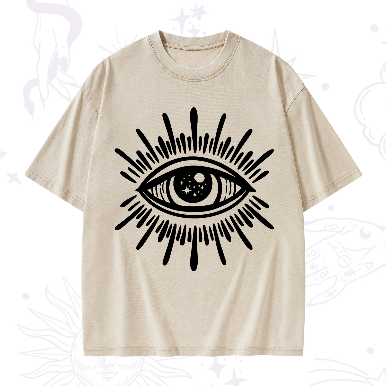 Purplehecate Evil Eye Washed T-Shirt