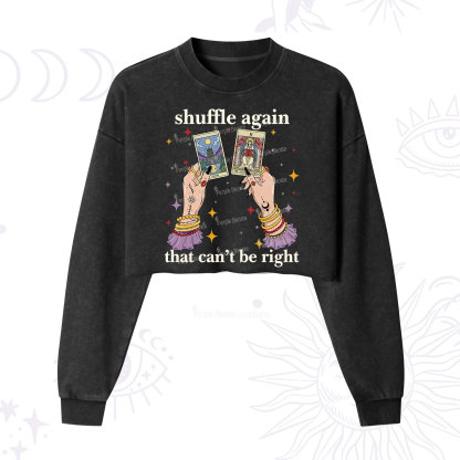 Purplehecate Shuffle Again That Can't Be Right Cropped Washed Sweatshirt