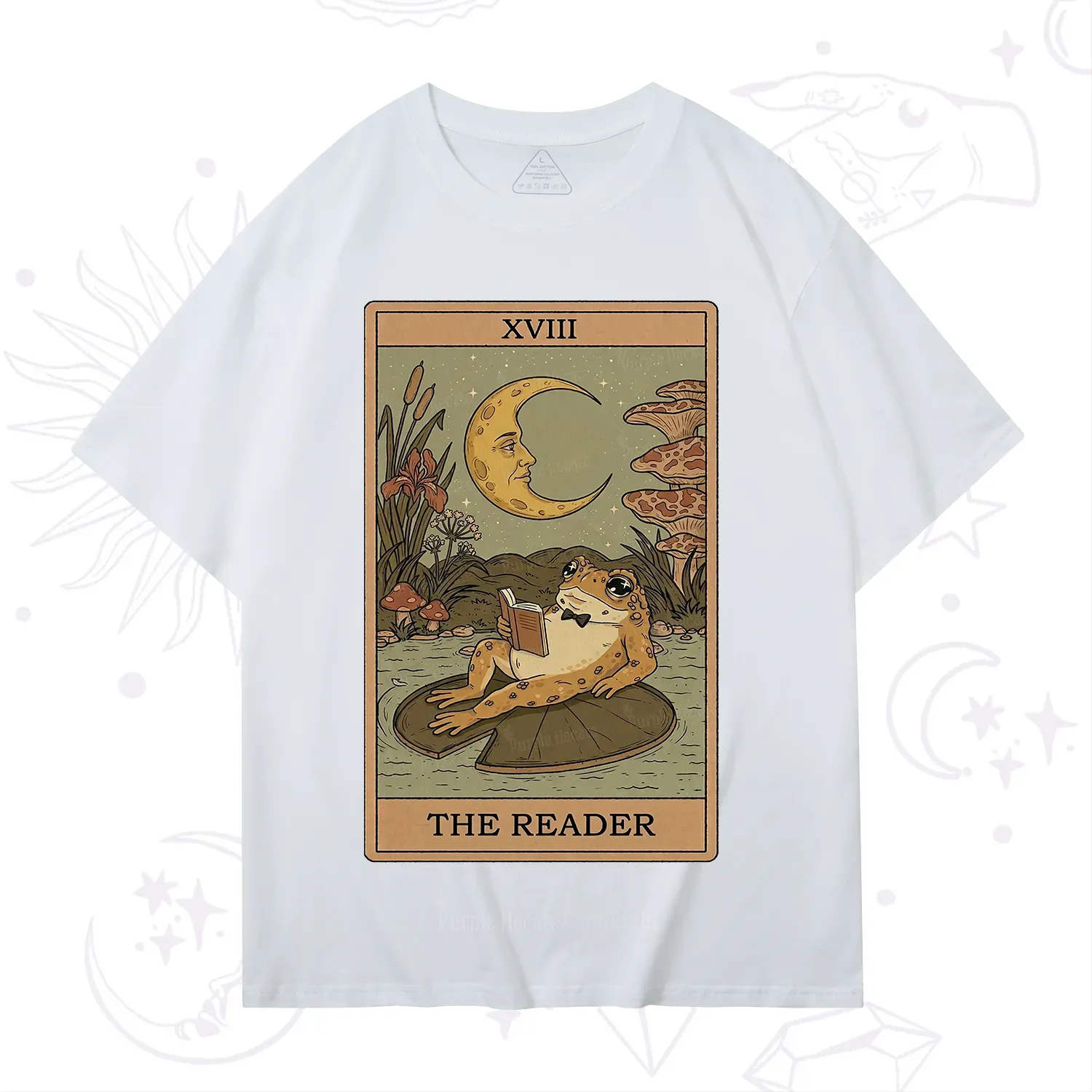 Purplehecate The Reader Frog Tarot T-Shirt