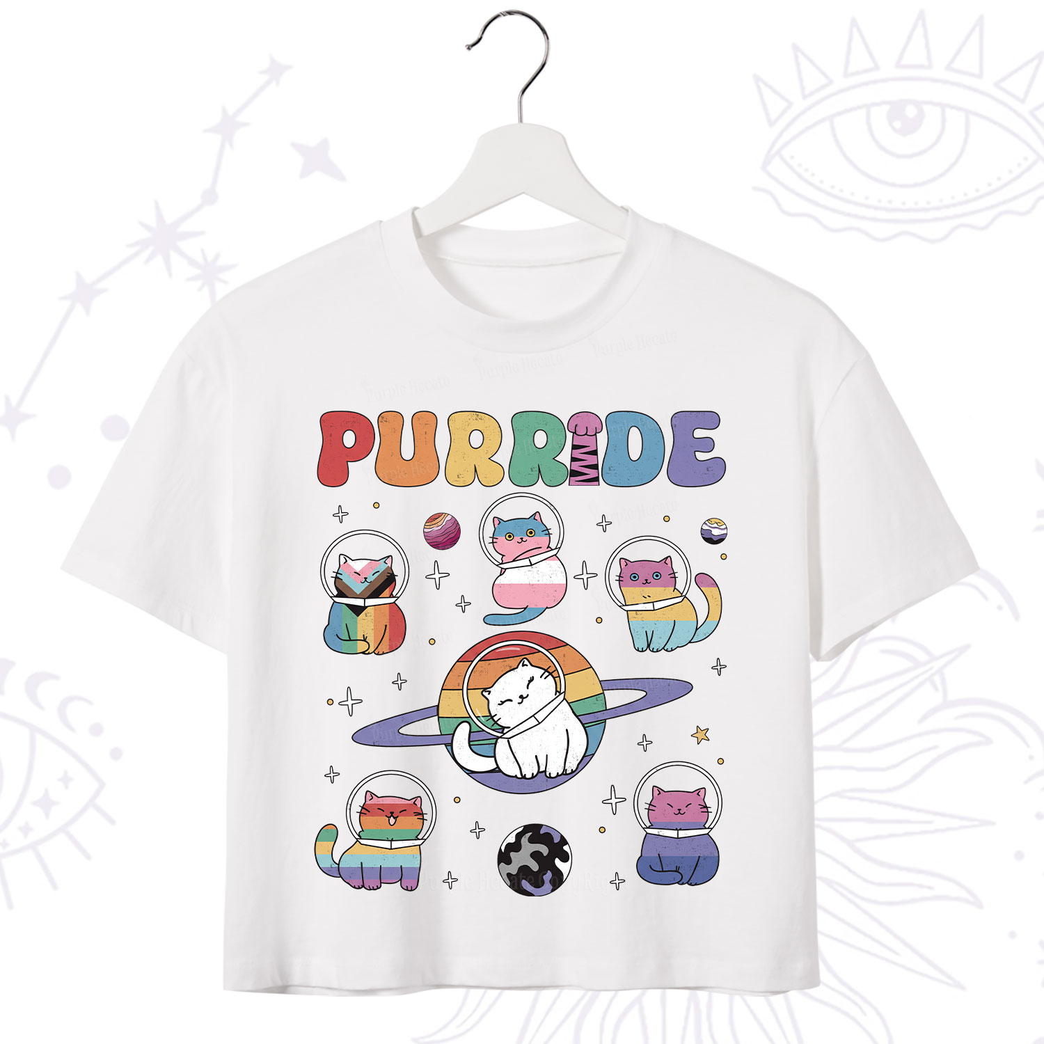 Purplehecate Purride Cat Crop T-Shirt