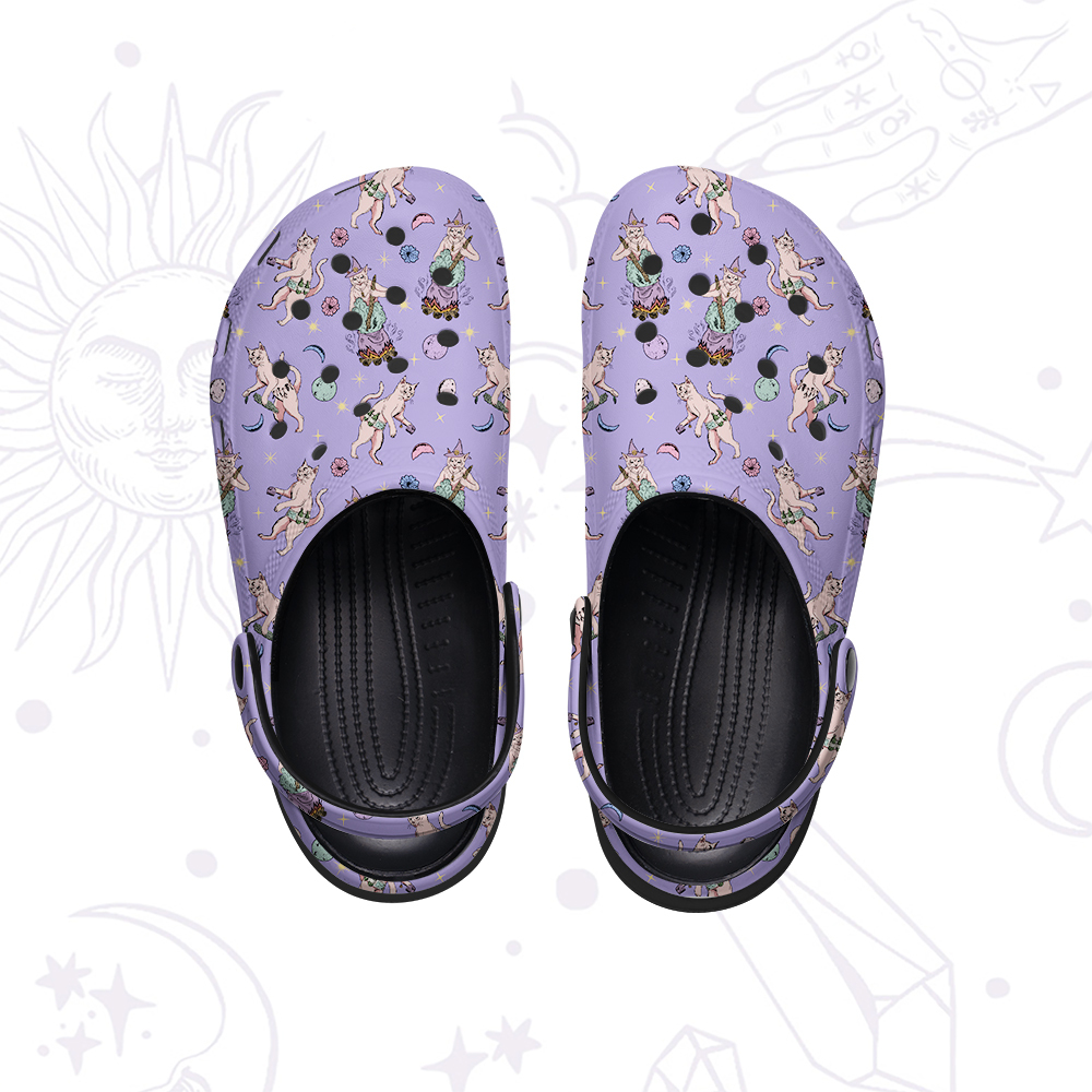 Purplehecate Cat Coven Rubber Clogs