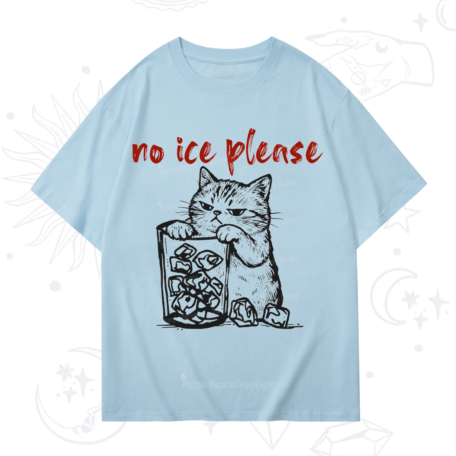 Purplehecate No Ice Please Cat T-Shirt