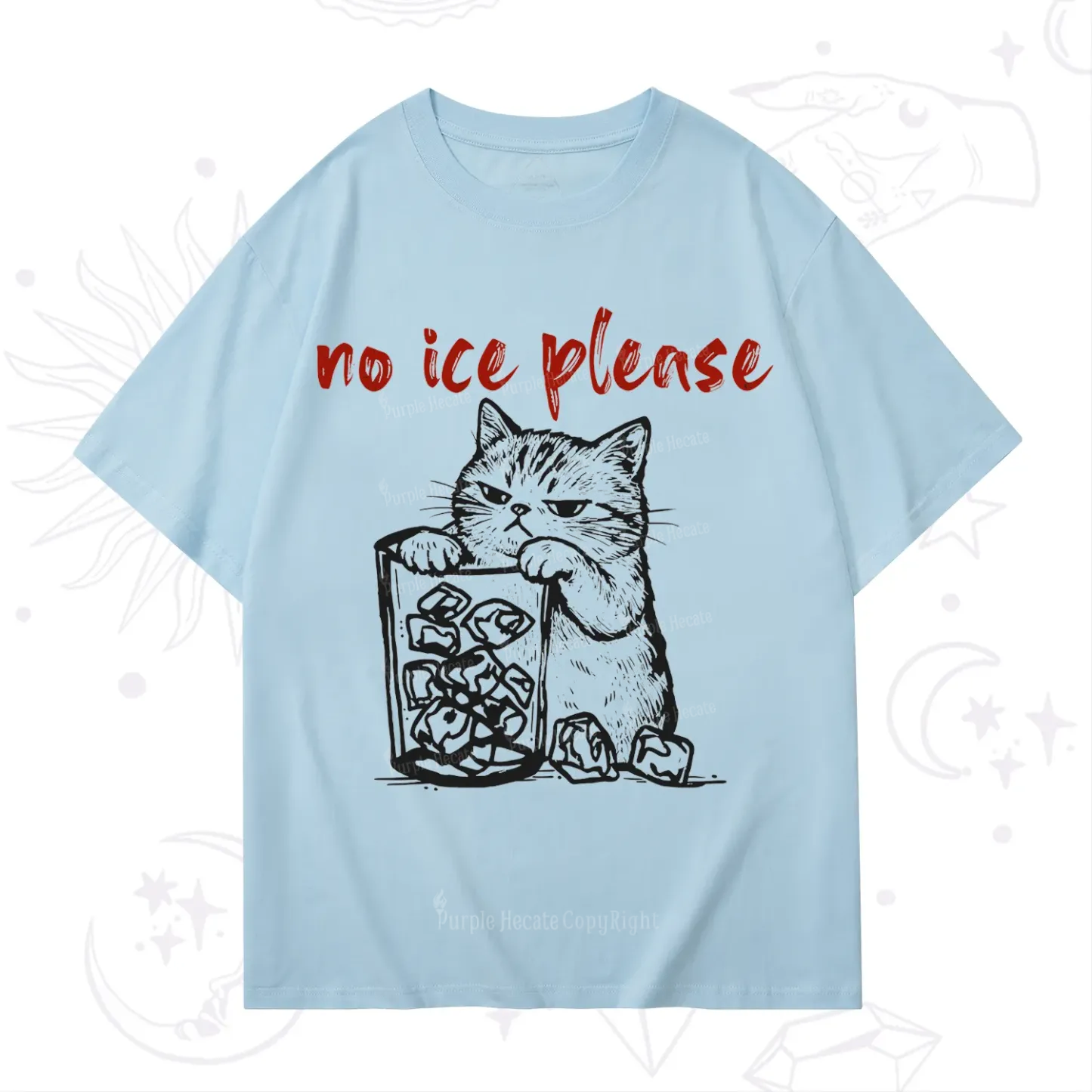 Purplehecate No Ice Please Cat T-Shirt