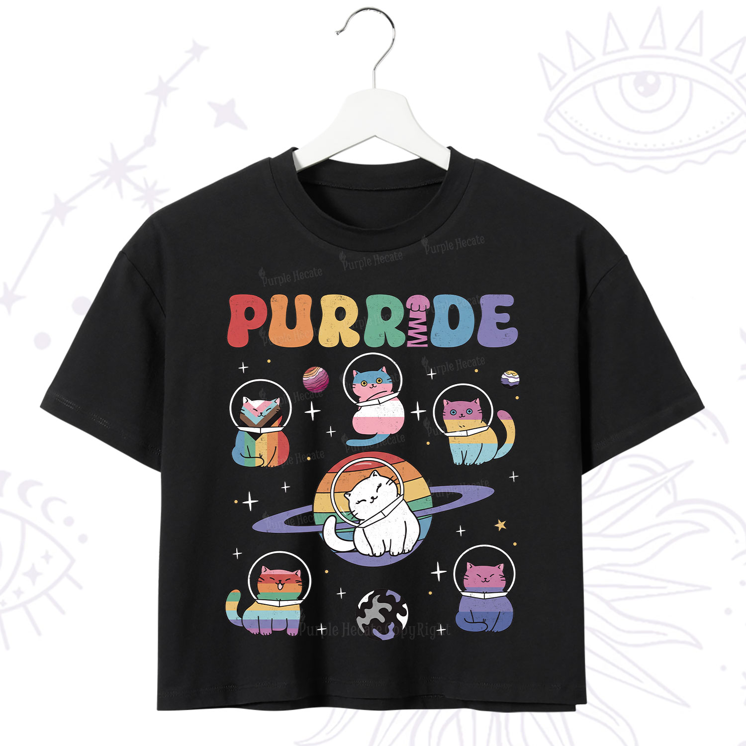 Purplehecate Purride Cat Crop T-Shirt