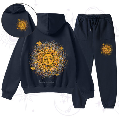 Purplehecate Celestial Sun Fleece Hoodie Suit