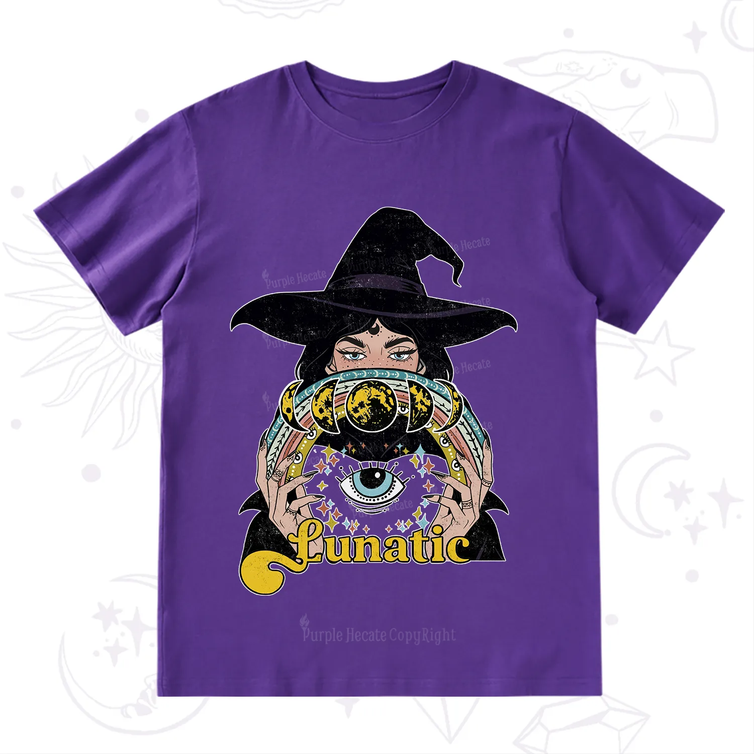 Purplehecate Witch of the Lunatic Moon Phase T-Shirt