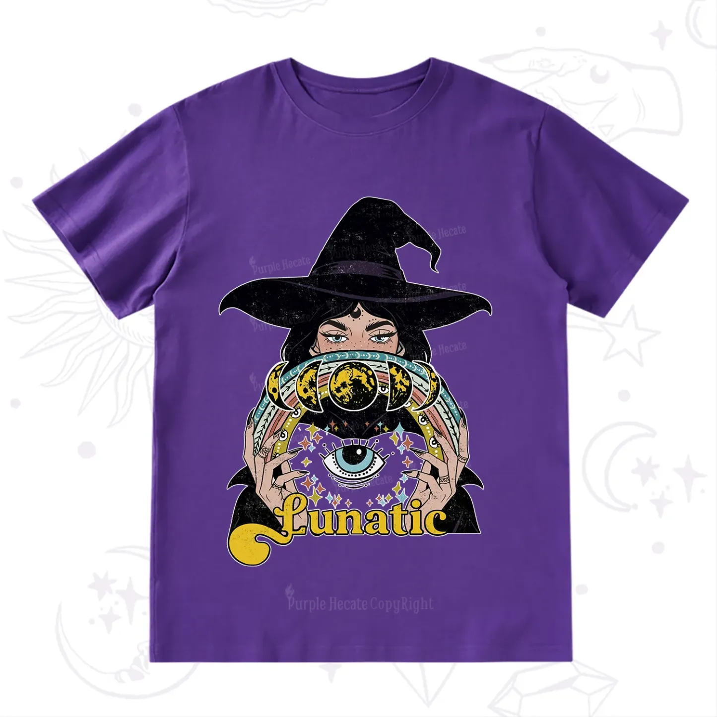 Purplehecate Witch of the Lunatic Moon Phase T-Shirt