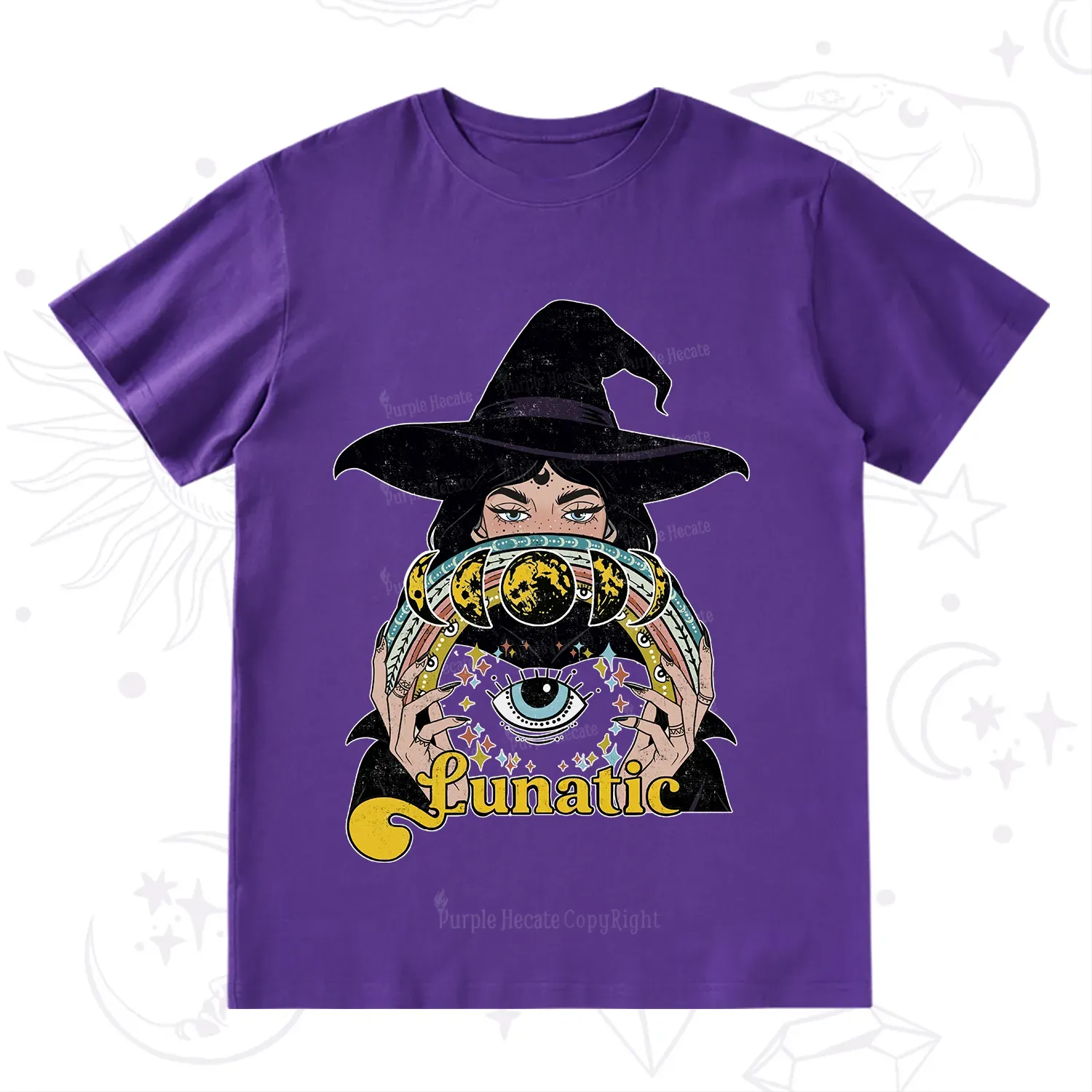 Purplehecate Witch of the Lunatic Moon Phase T-Shirt