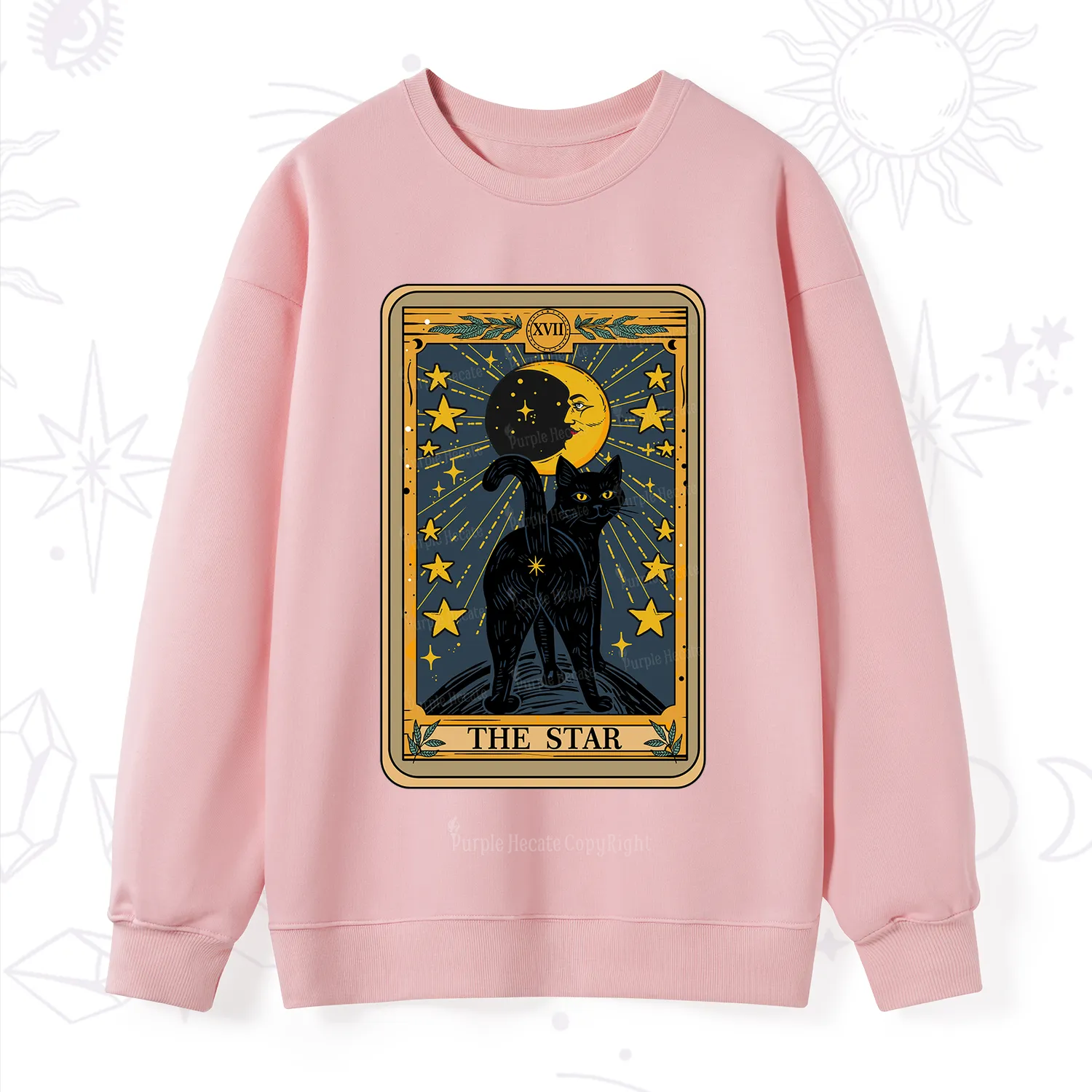 Purplehecate The Star Tarot Cat Sweatshirt