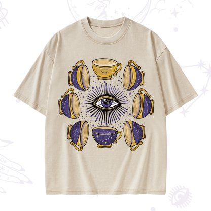 Purplehecate Moon Phase Coffee Lover Washed T-Shirt