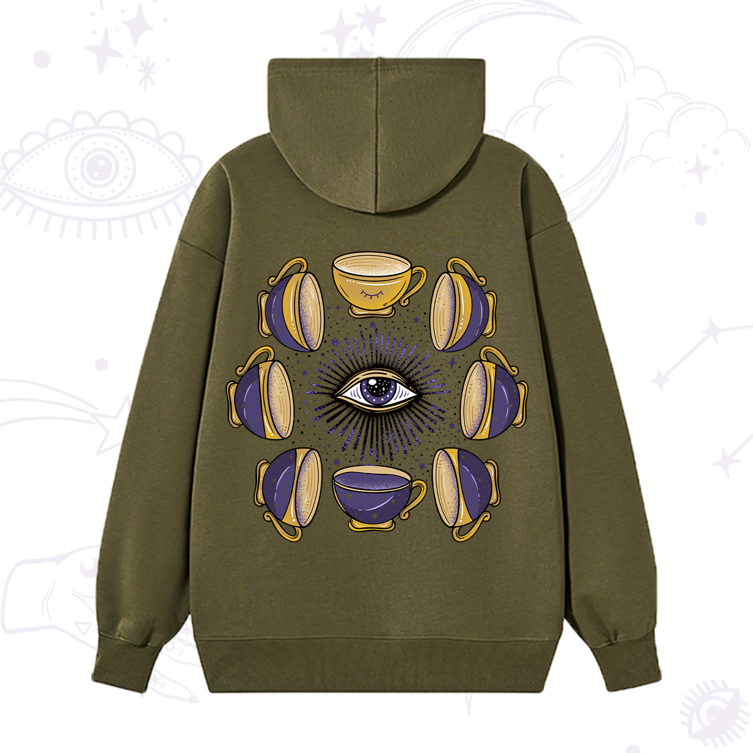 Purplehecate Moon Phase Coffee Lover Hoodie