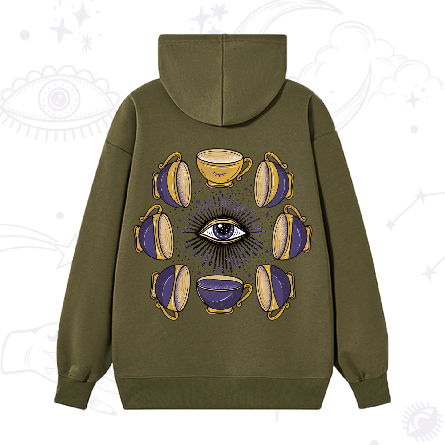 Purplehecate Moon Phase Coffee Lover Hoodie