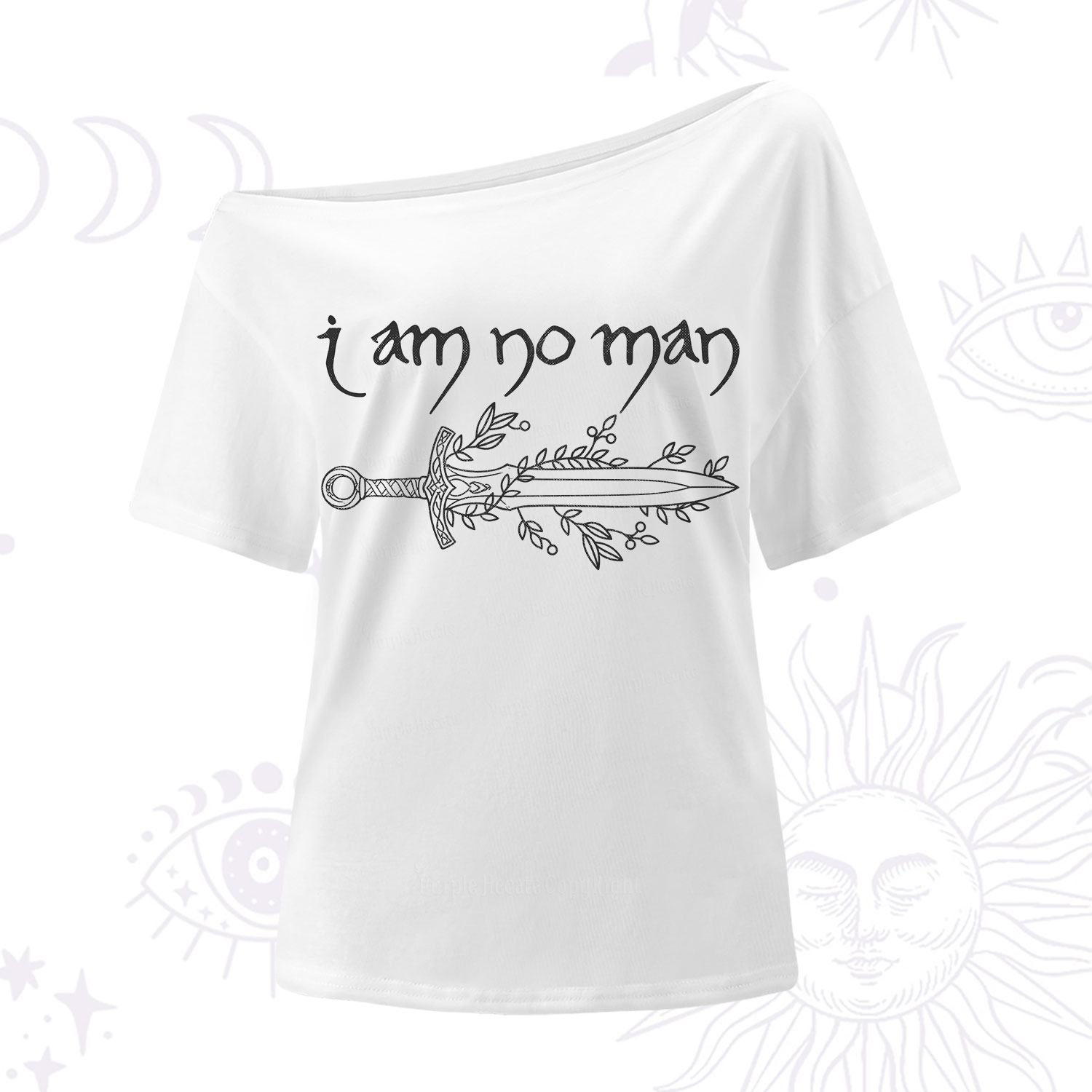 Purplehecate I Am No Man One Shoulder T-Shirt