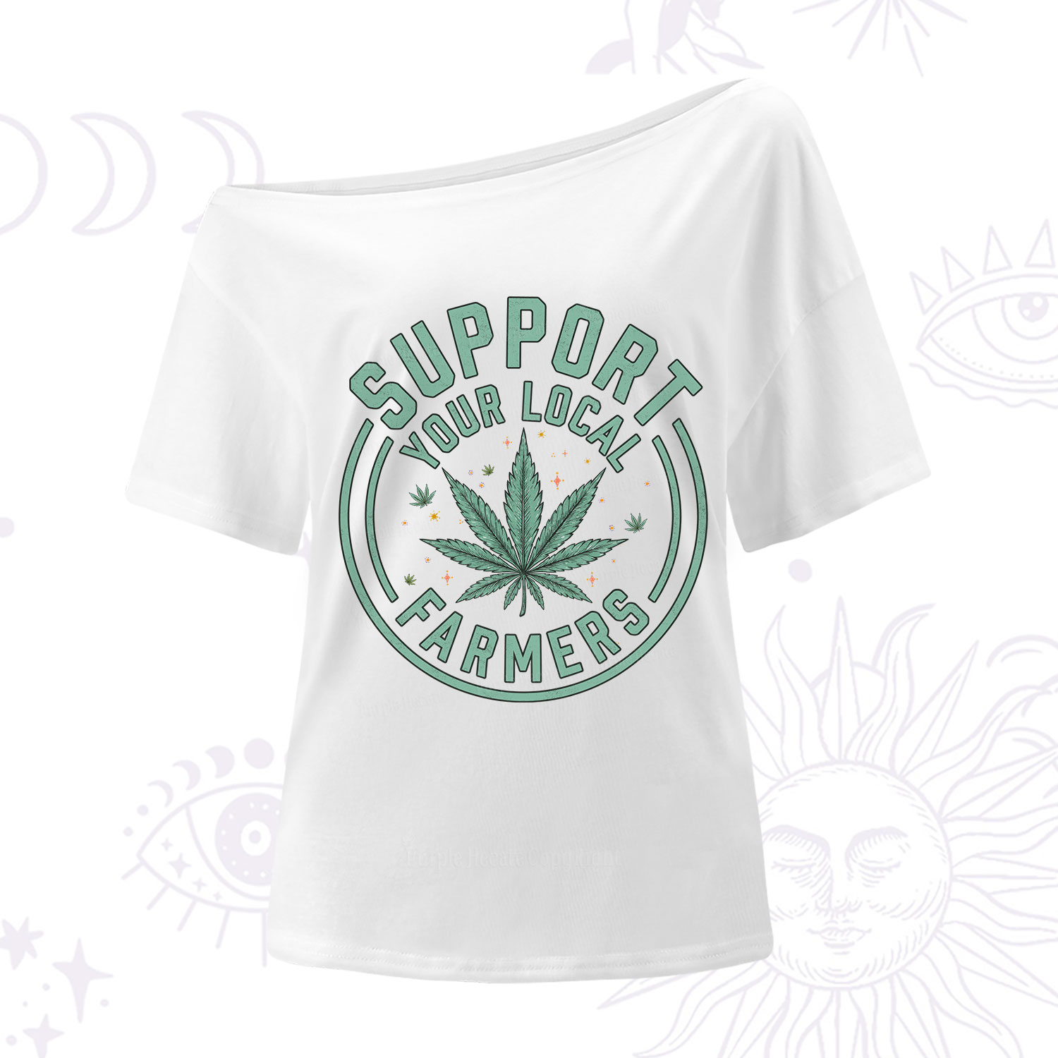 Purplehecate Support Your Local Farmers One Shoulder T-Shirt