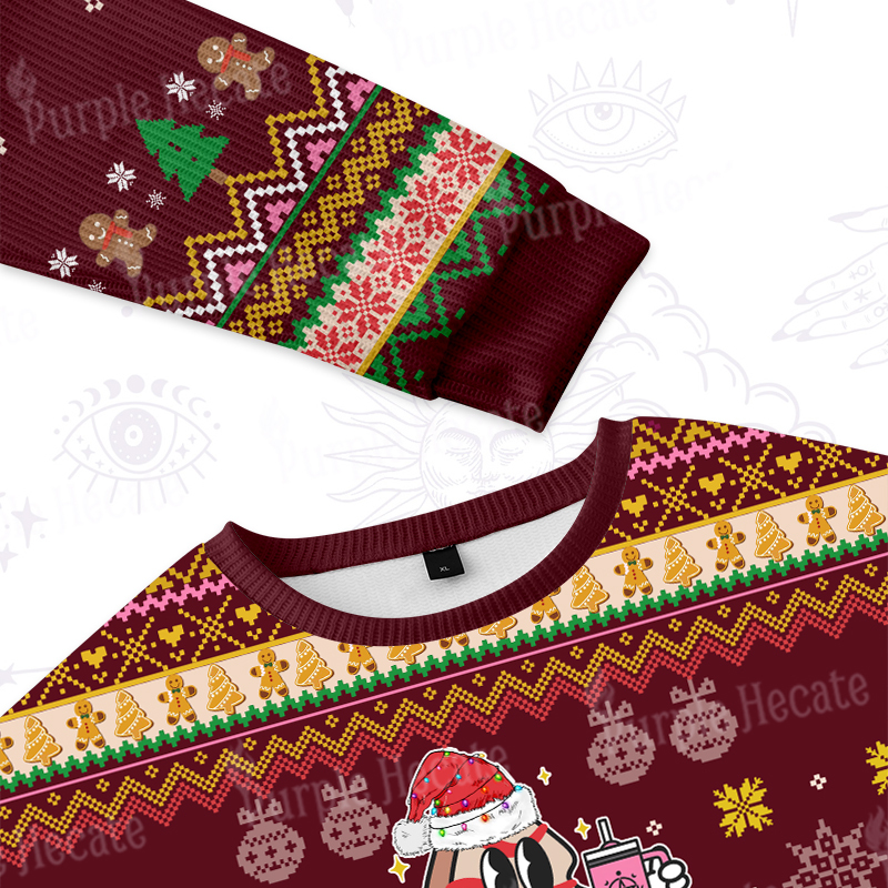 Purplehecate Out Here Lookin' Like A Snack Ugly Christmas Sweatshirts