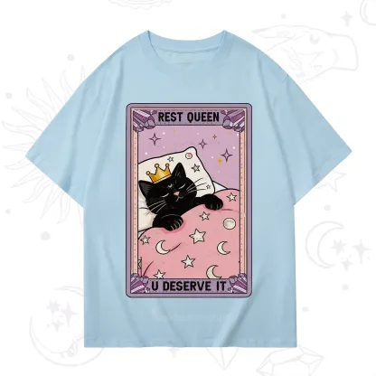 Purplehecate The Rest Queen Cat Tarot T-Shirt