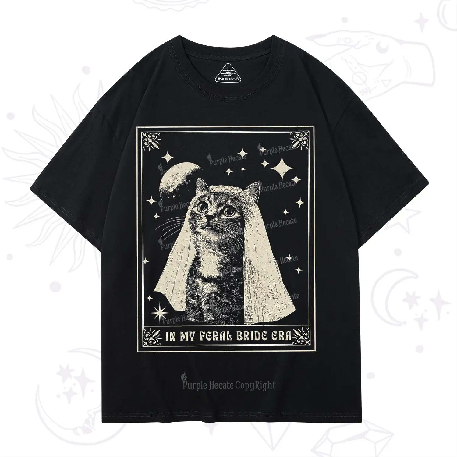 Purplehecate Cat In My Feral Bride Era Bachelorette T-Shirt