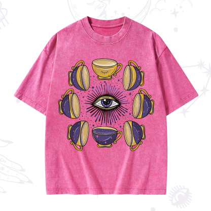 Purplehecate Moon Phase Coffee Lover Washed T-Shirt