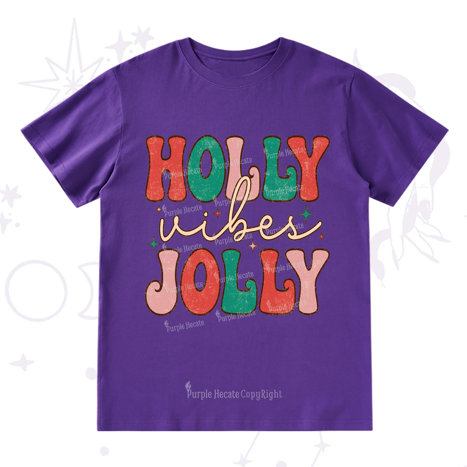 Purplehecate Have A Holly Jolly Christmas T-Shirt