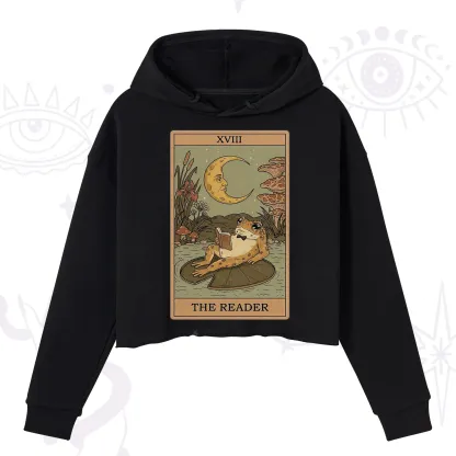 Purplehecate The Reader Frog Tarot Crop Hoodie