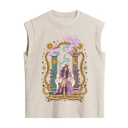Purplehecate The High Priestess Goddess Vintage Washed Tank